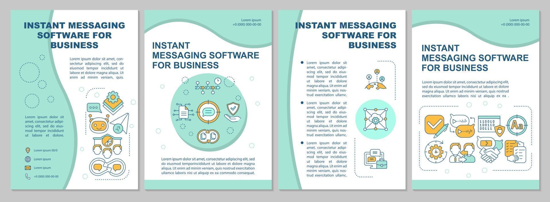 Messenger for business brochure template vector