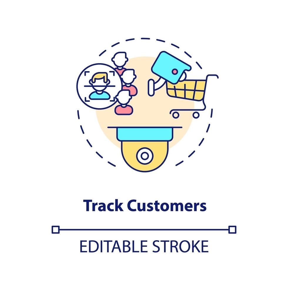 Track customers concept icon vector