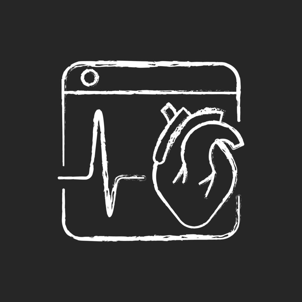 Medical platforms chalk white icon on dark background vector