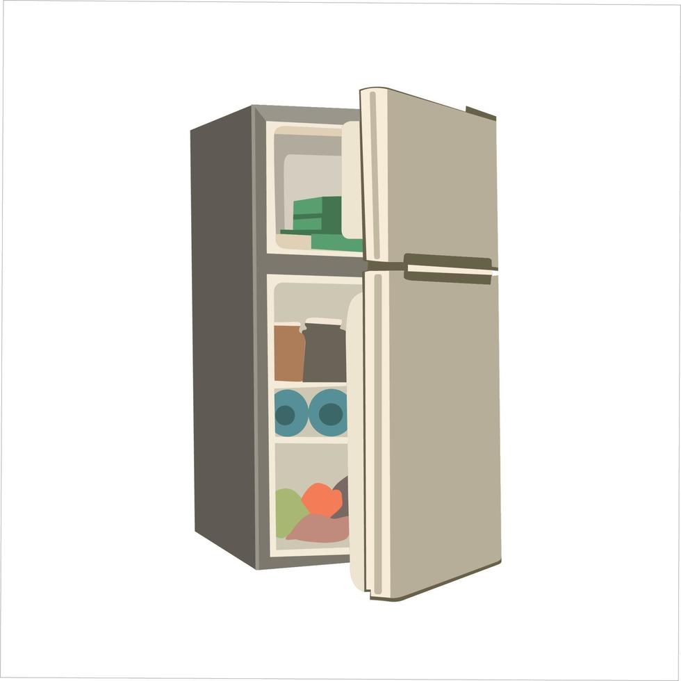 Fridge Color Clipart Vector Illustration Design