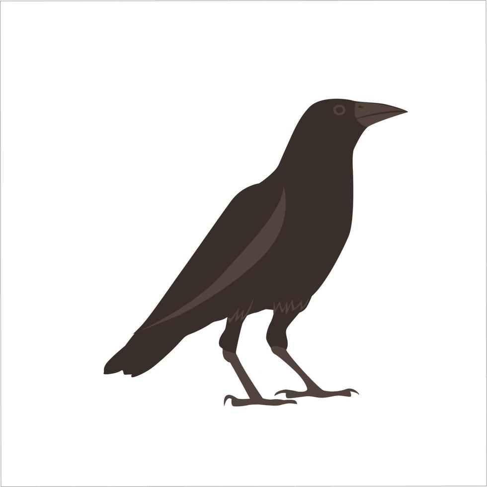 Crow Flat Color Clip art design vector