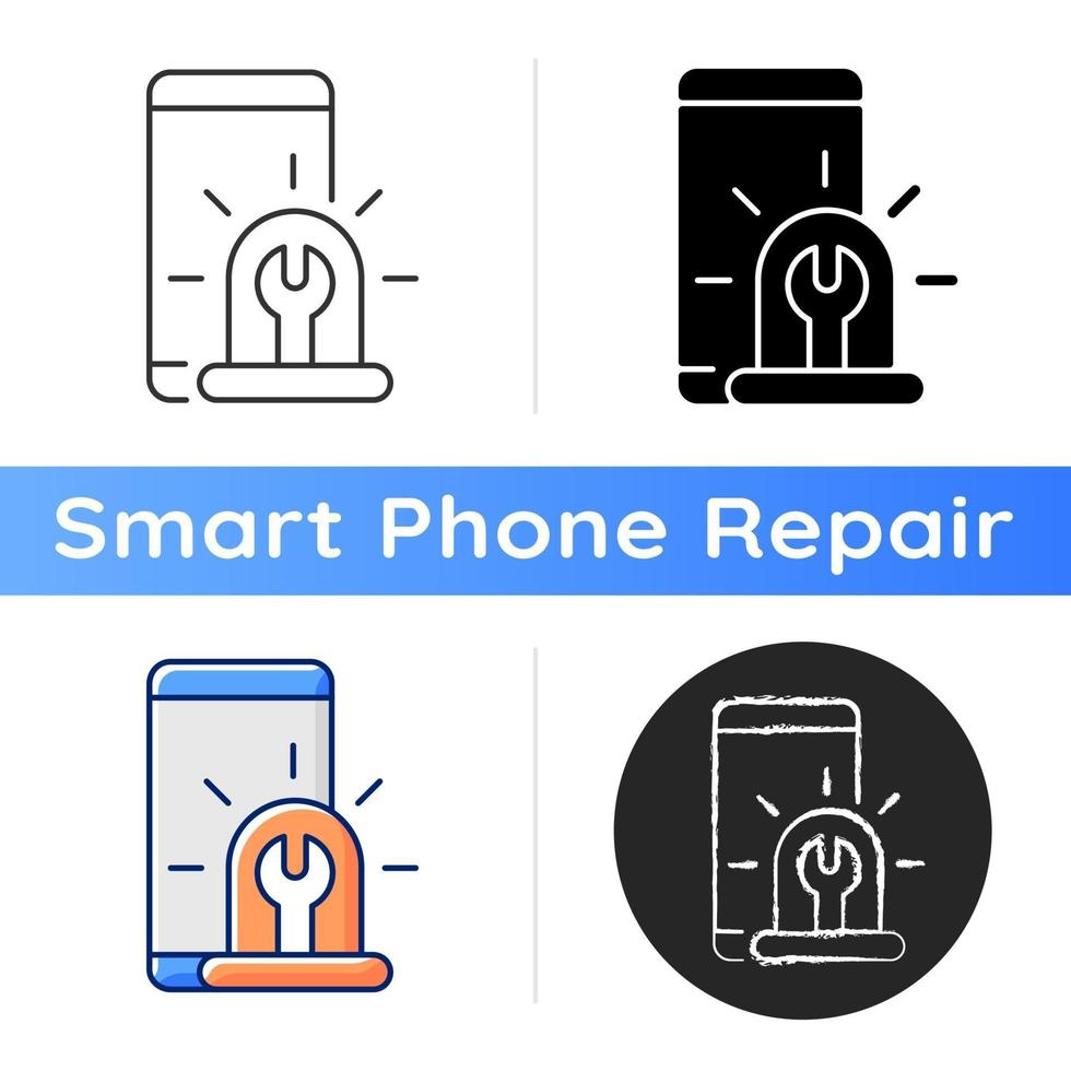 icono de reparaciones telefónicas urgentes vector