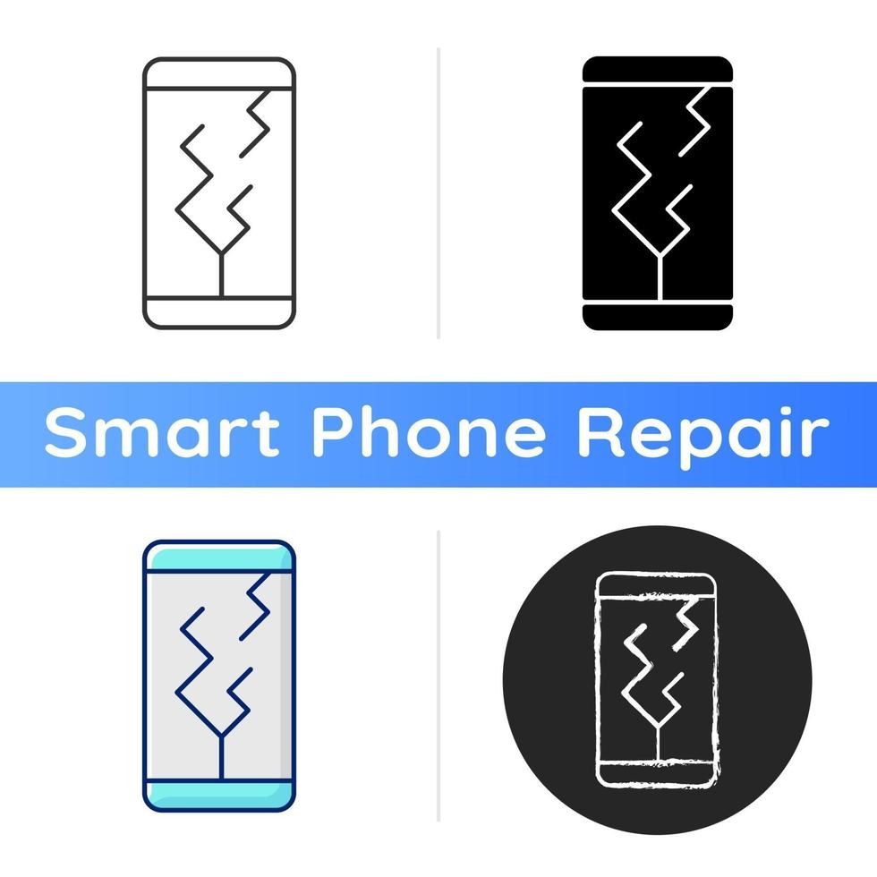 Screen damage icon vector