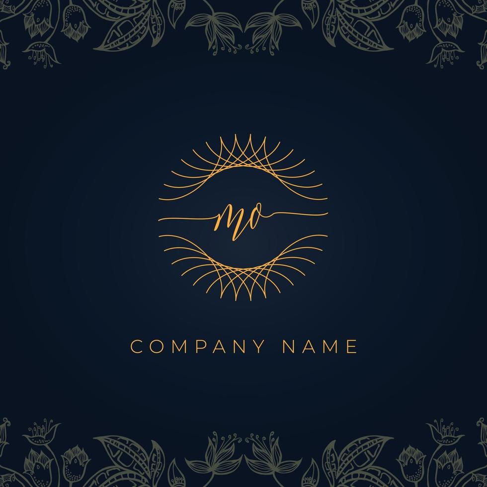 Elegant luxury letter MO logo. vector