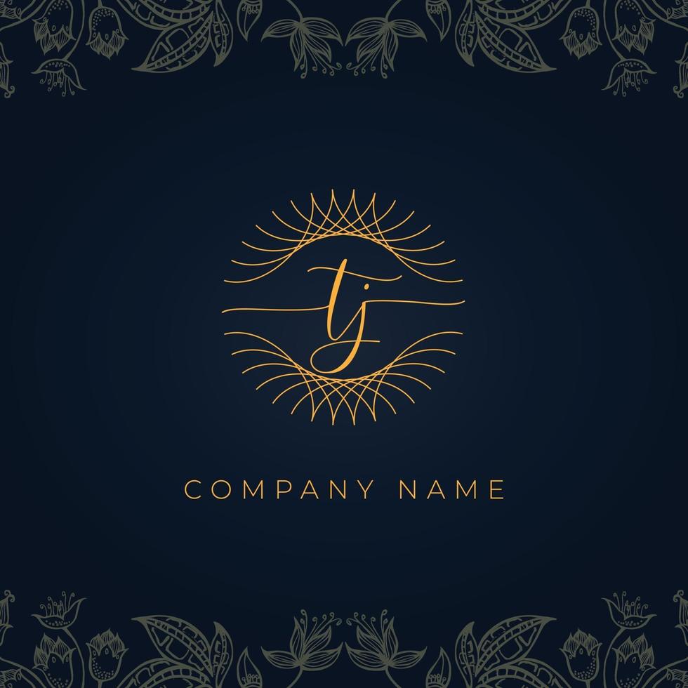 Elegant luxury letter TJ logo. vector