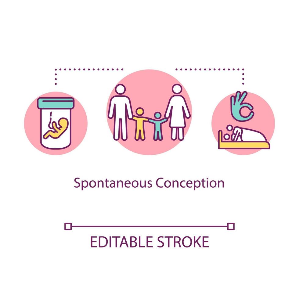 icono del concepto de concepción espontánea vector