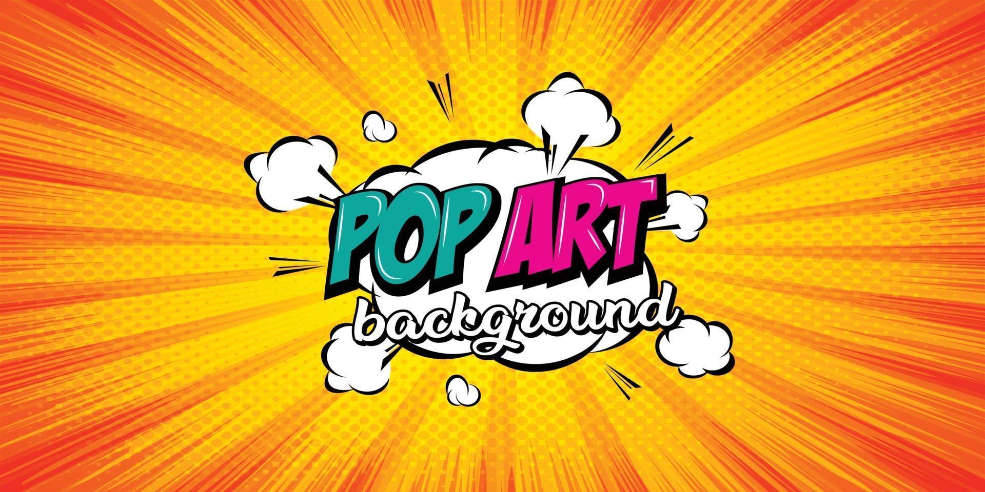 Comic pop art cloud bubble. background halftone dots. vector