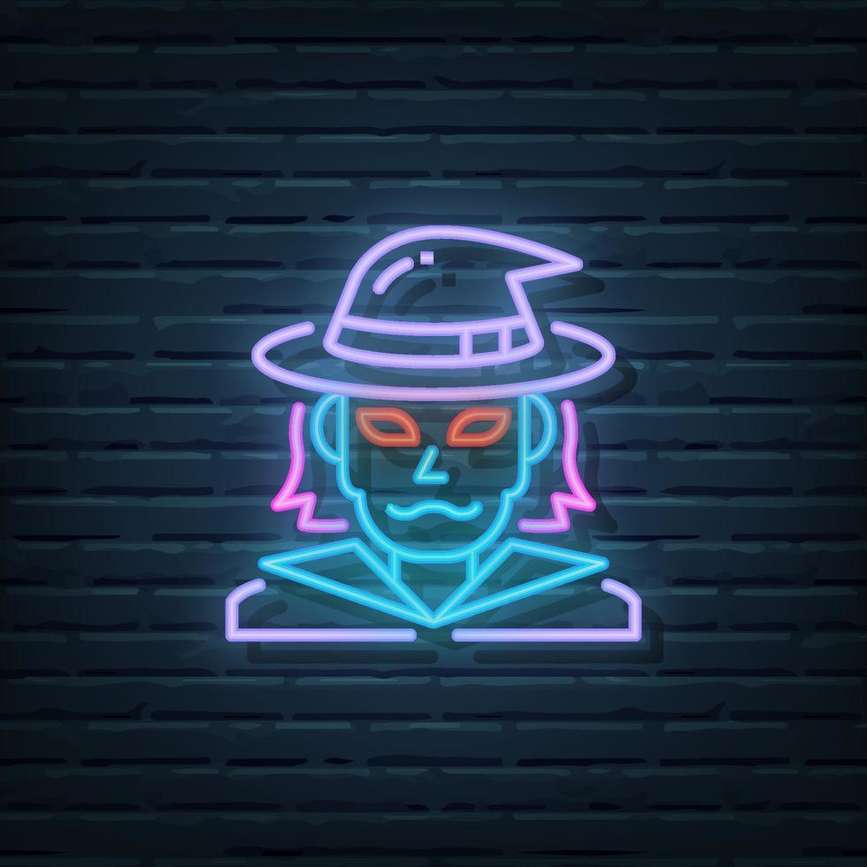 Witch Neon Sign vector