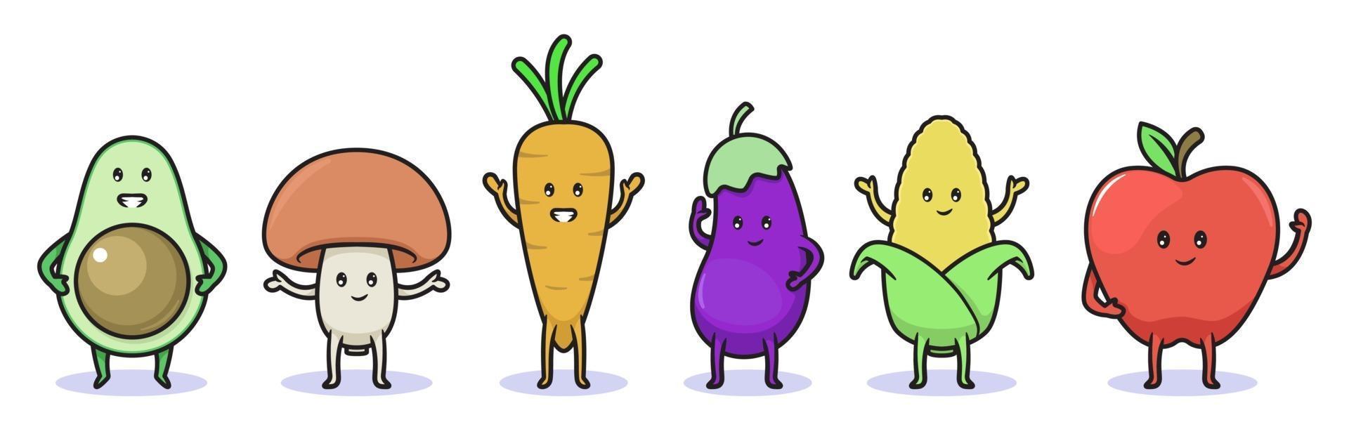set of kawaii vegetables and fruits 3236245 Vector Art at Vecteezy set of kawaii vegetables and fruits 3236245 Vector Art at Vecteezy