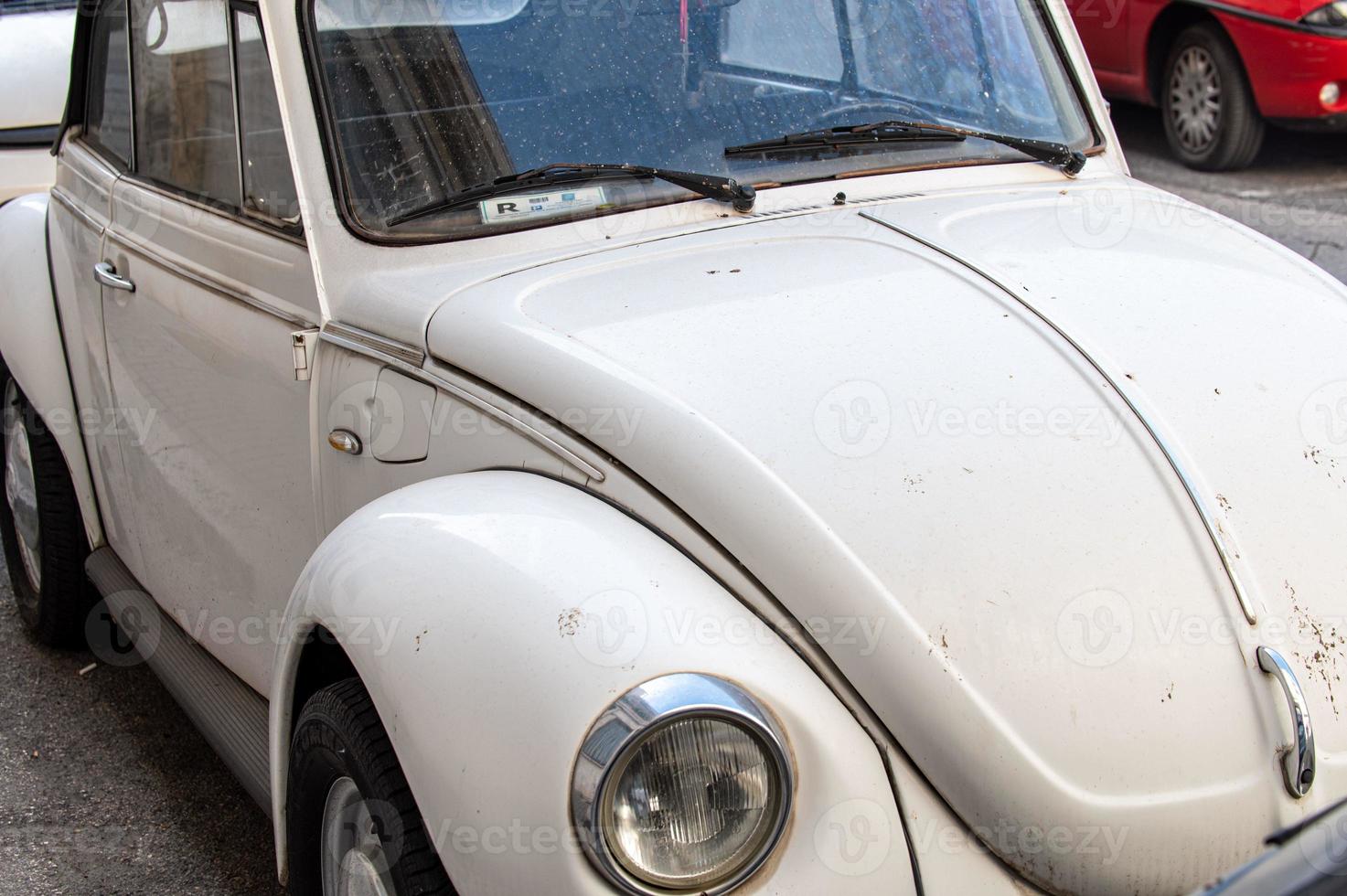 White vintage Beetle photo