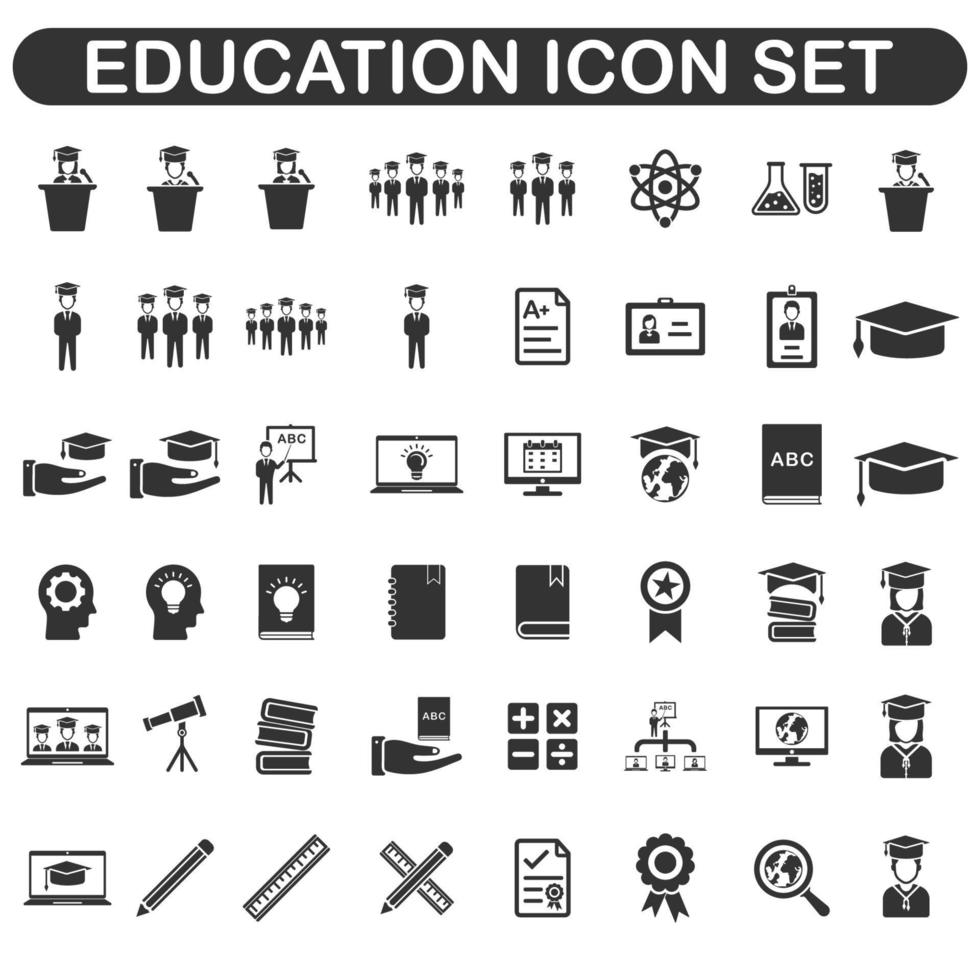 educational icon set design vector