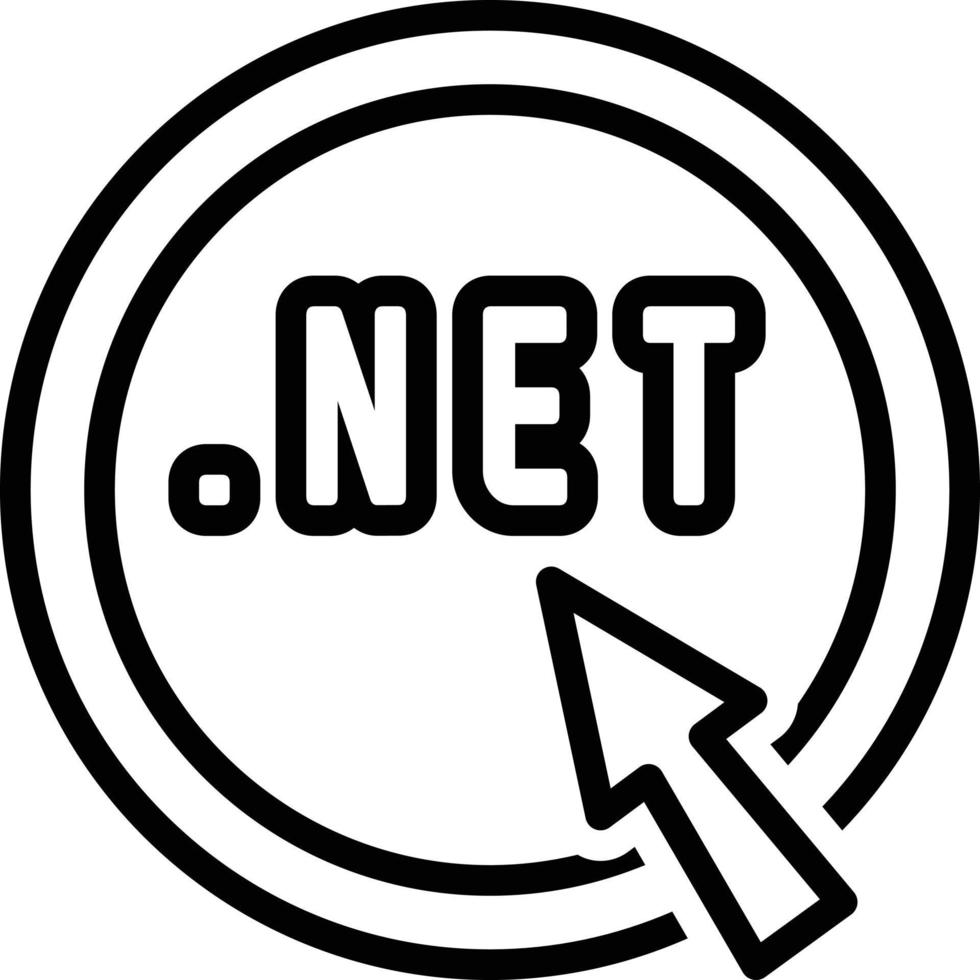 Line icon for dotnet vector