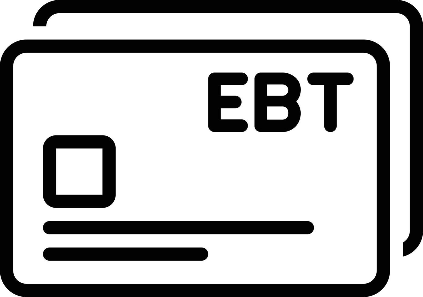 icono de línea para ebt vector