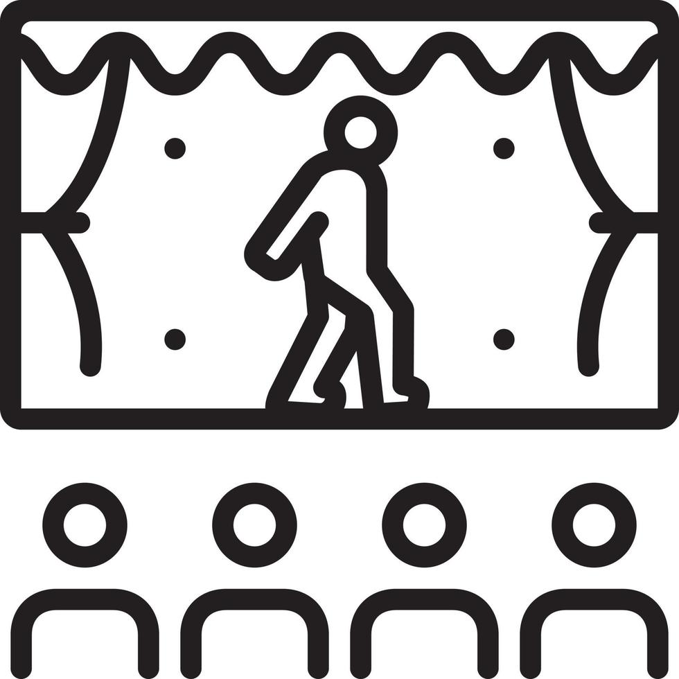 Line icon for enact vector