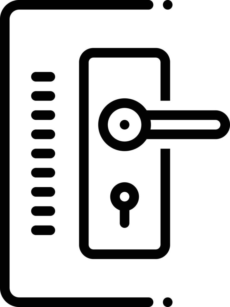 Line icon for doorlock vector