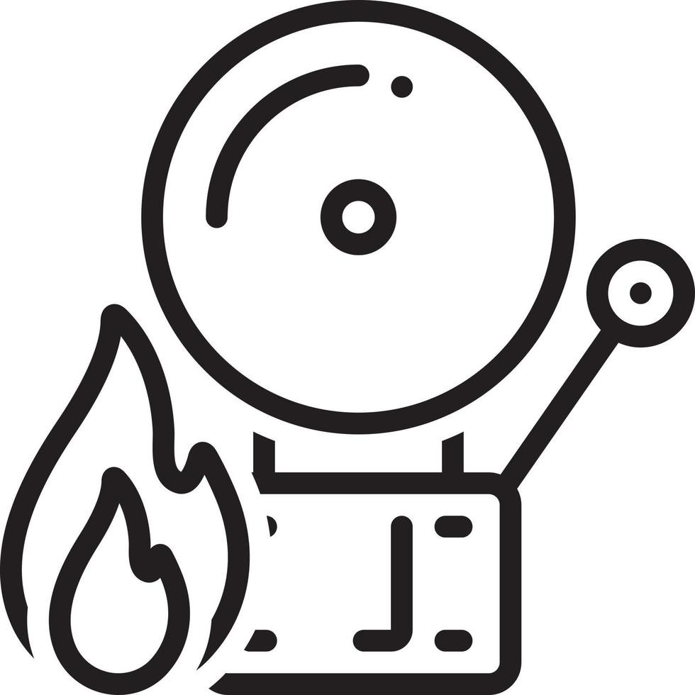 Line icon for firealarm vector