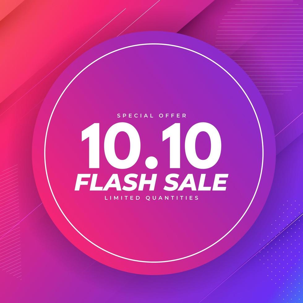 10.10.Flash sale promotion offer banner.Vector Illustration vector