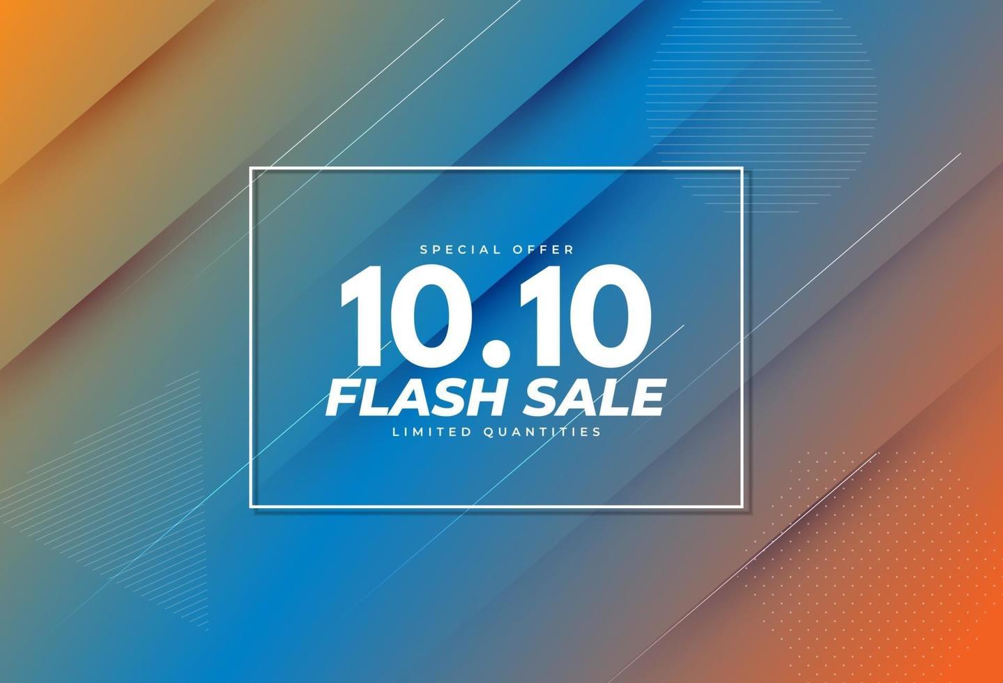 10.10.Flash sale promotion offer banner.Vector Illustration vector