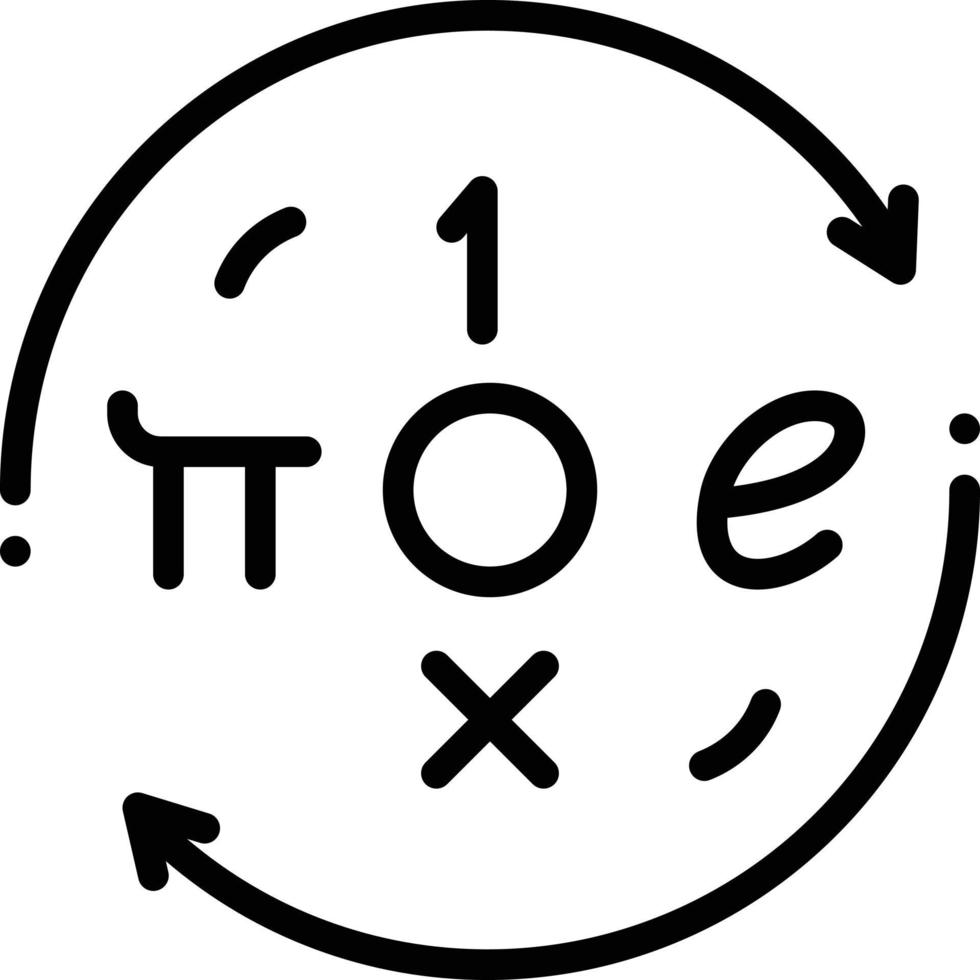 Line icon for euler vector
