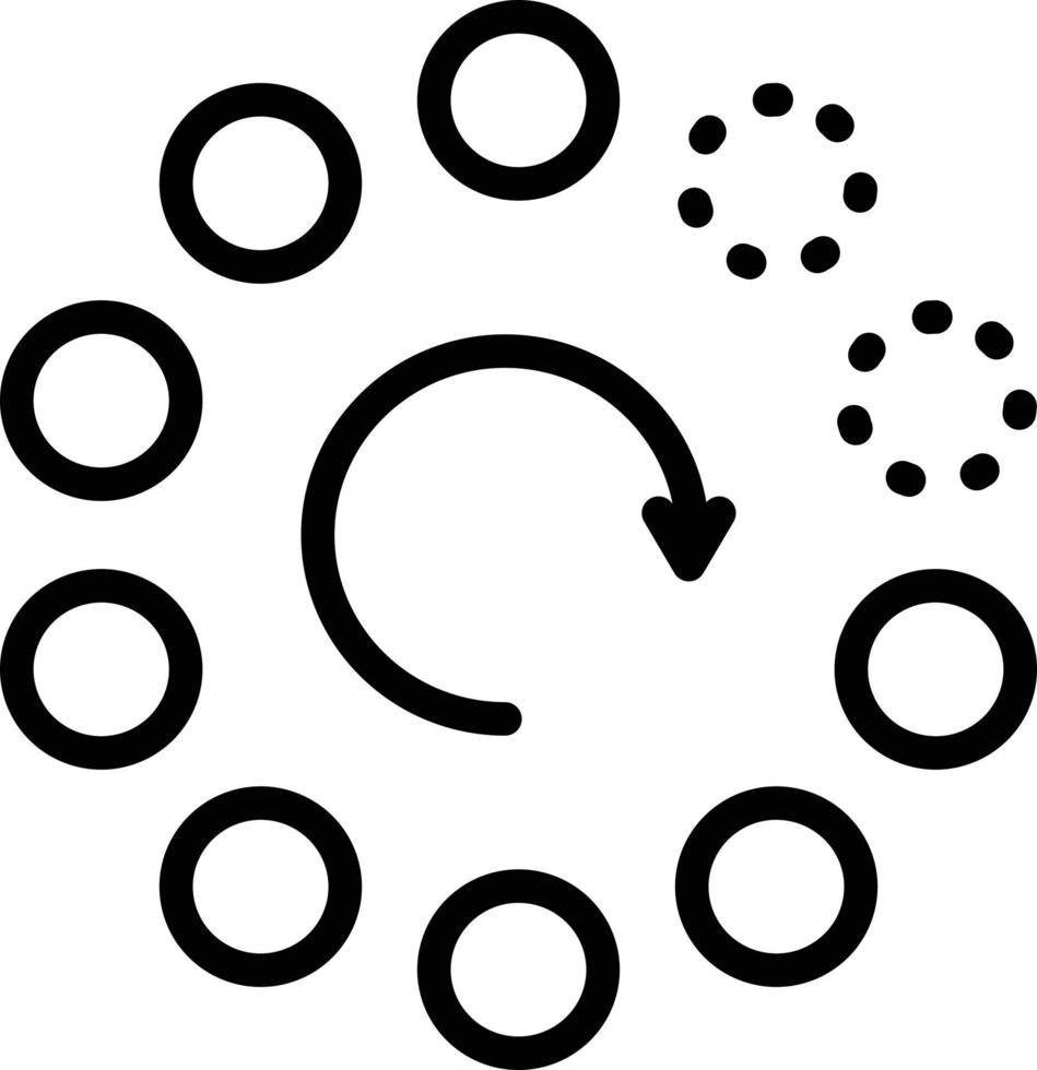 Line icon for gradually vector