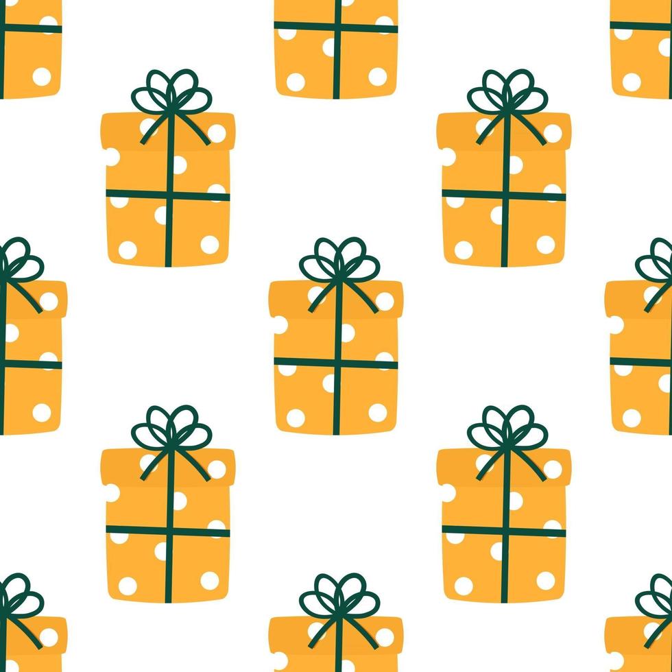 Wrapped Christmas Presents Seamless Repeat Vector Pattern