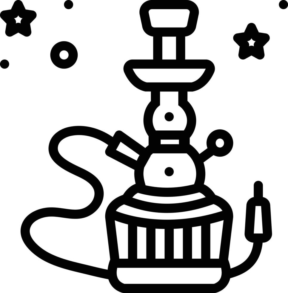 Line icon for hookah vector