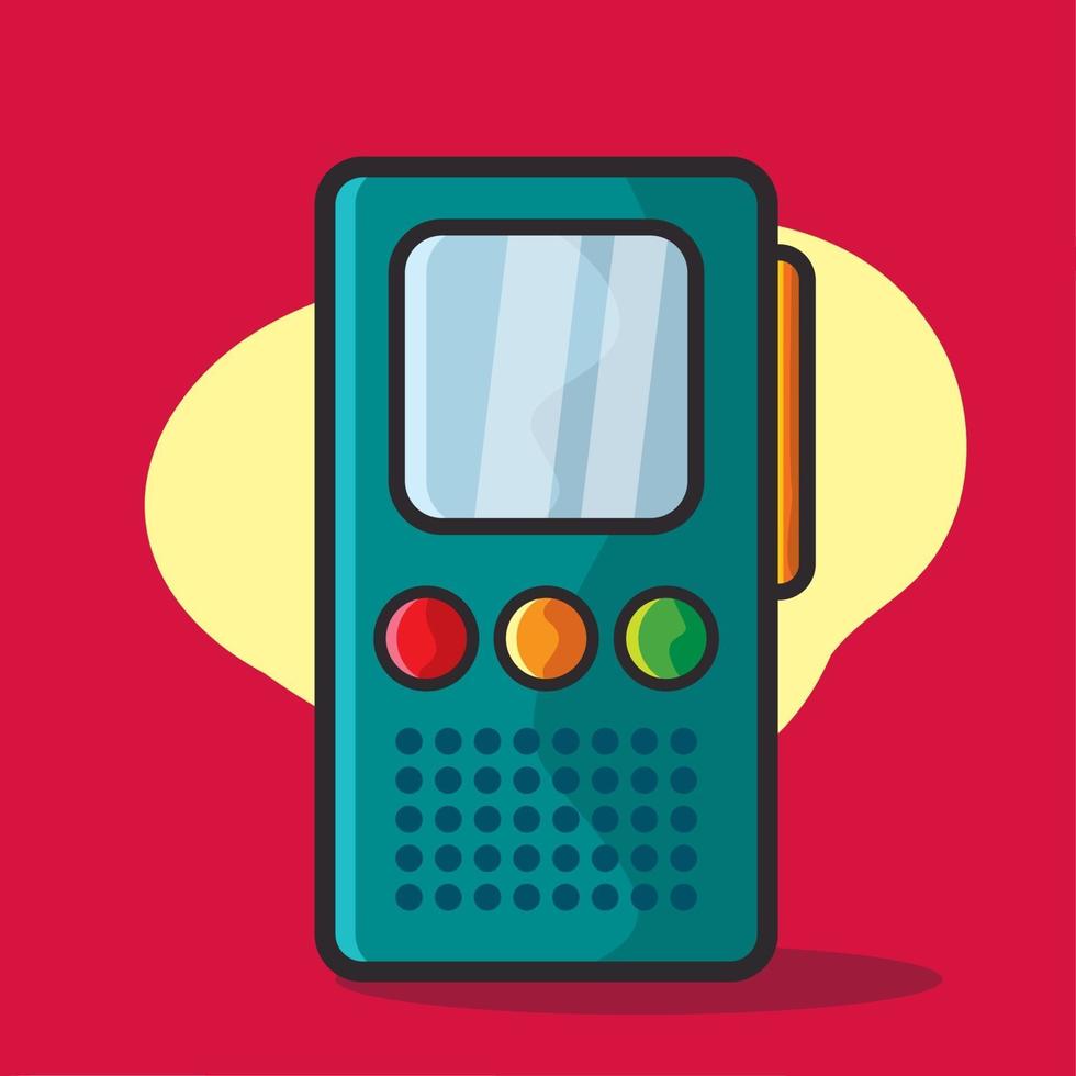 voice recorder illustration in flat style vector