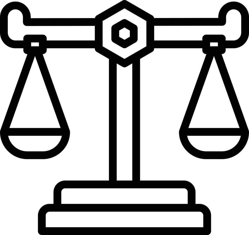 Line icon for scale vector