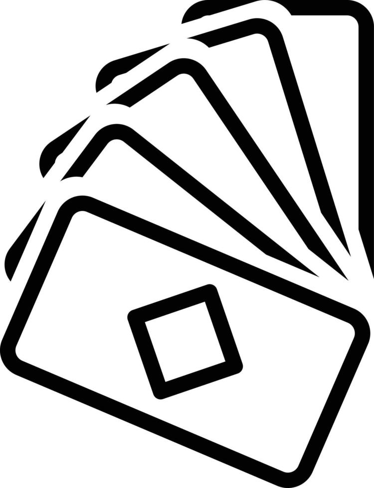 Line icon for cards vector