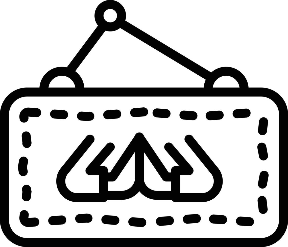 Line icon for welcome vector