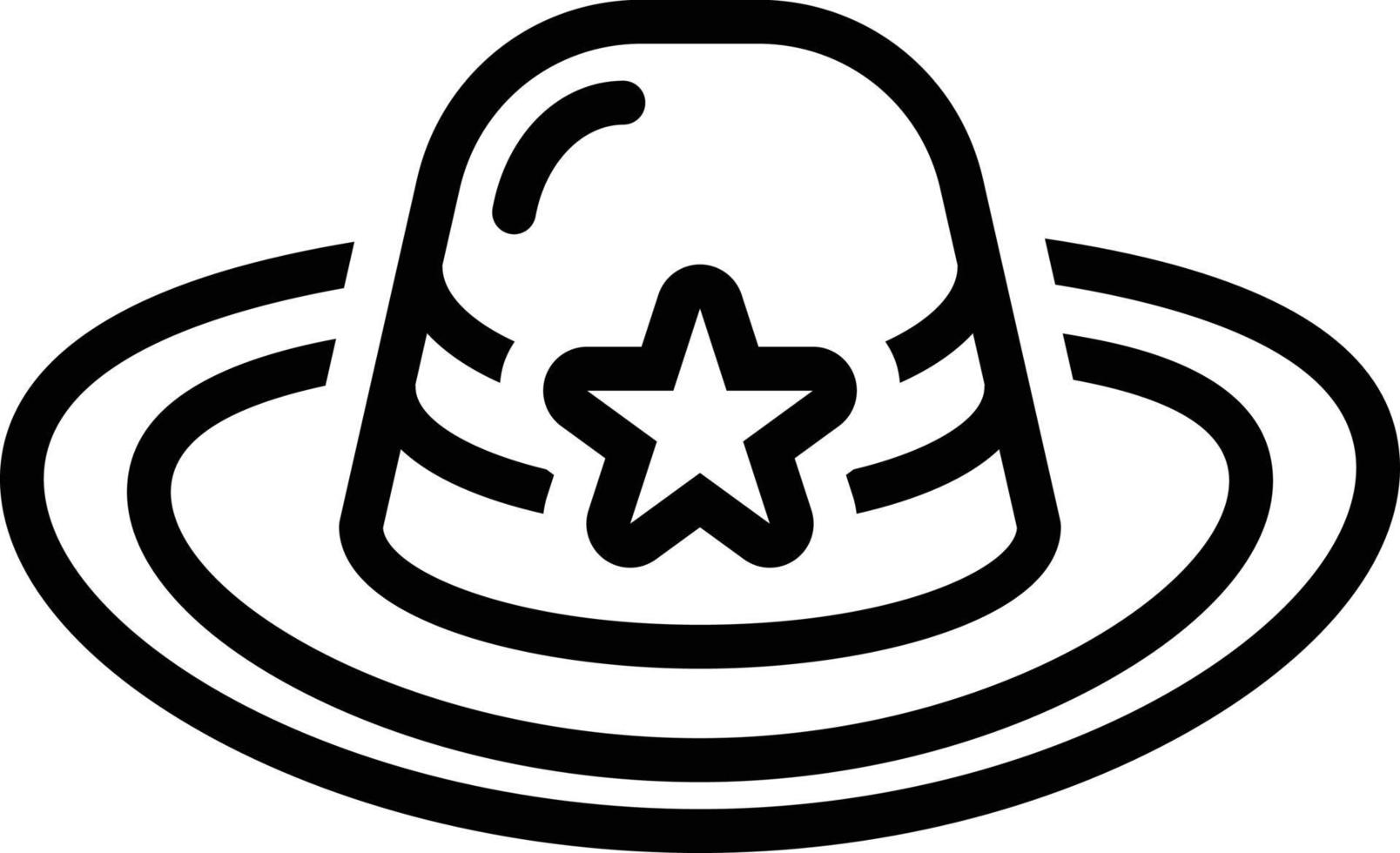 icono de línea para sombrero vector