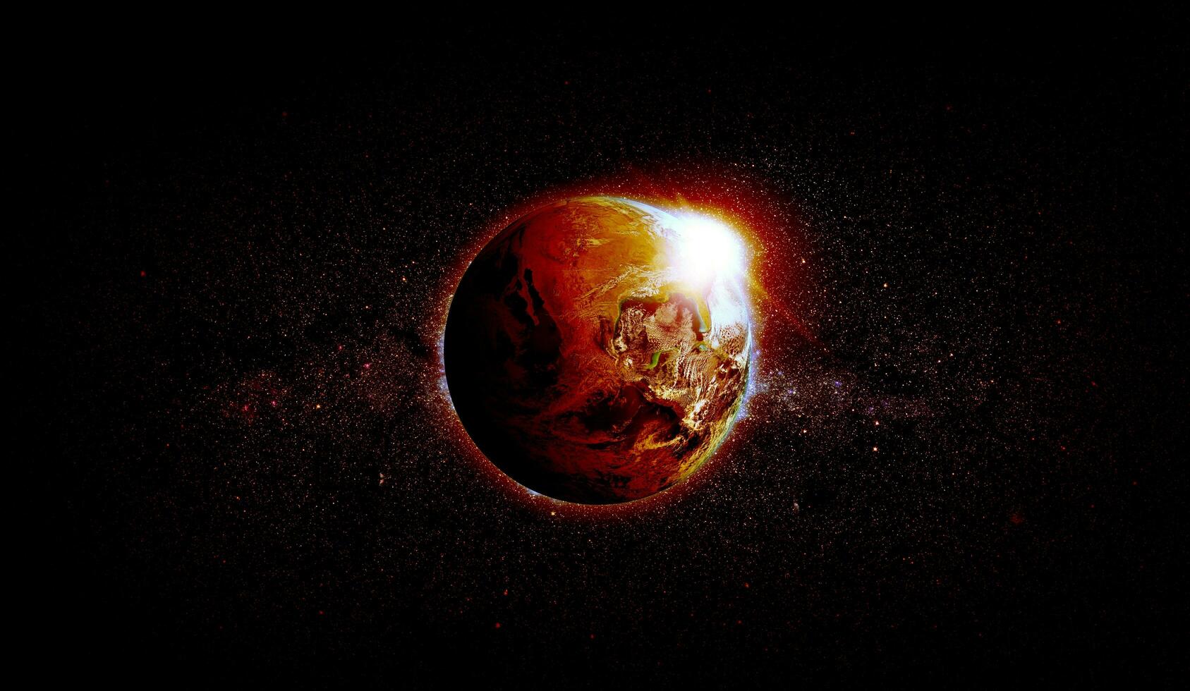 Global warming, elements of this image furnished by NASA photo