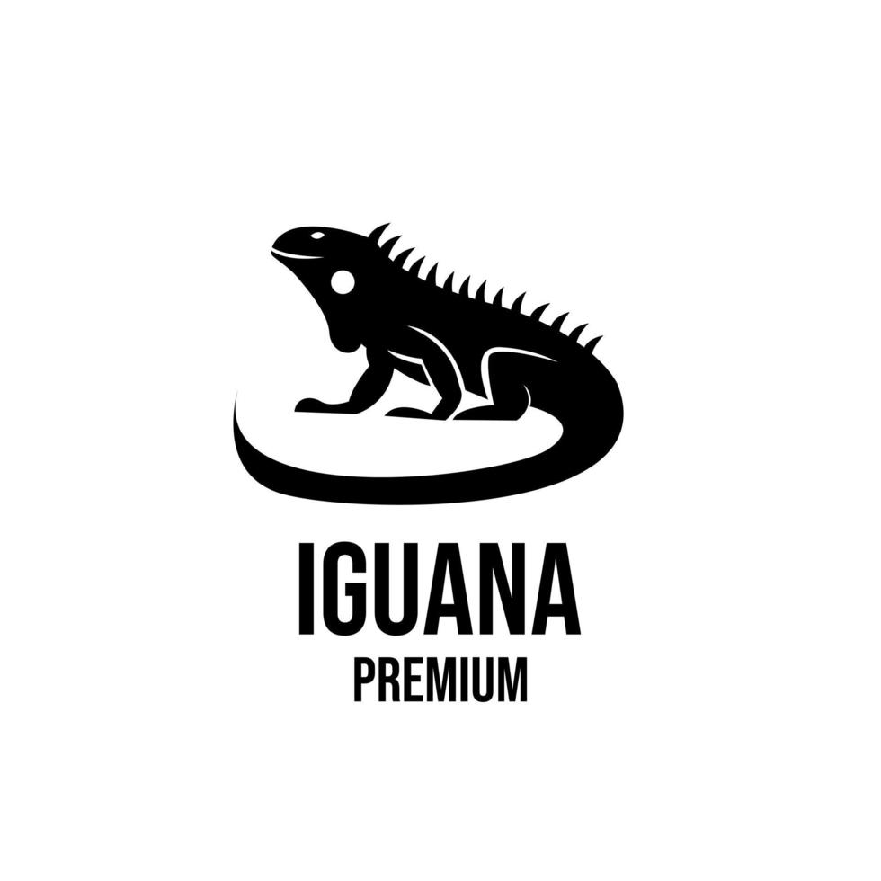 iguana logo icon design illustration vector