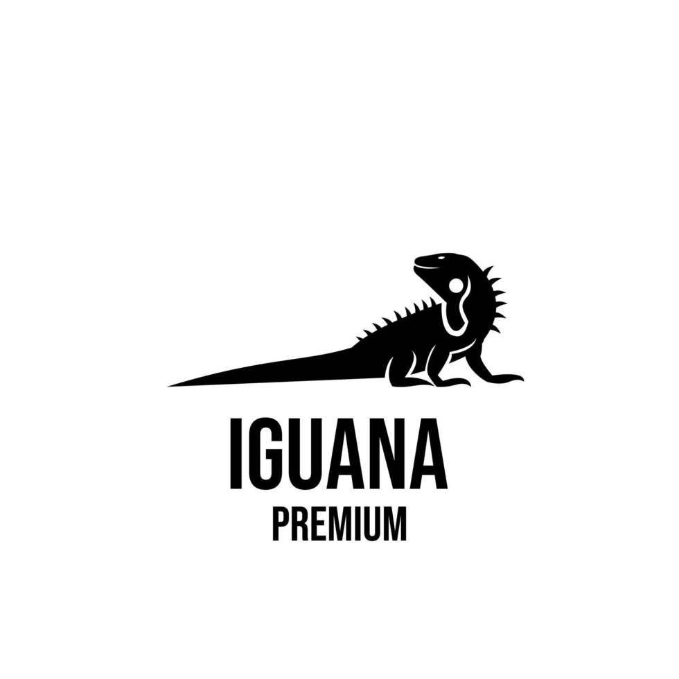 iguana logo icono diseño ilustración vector