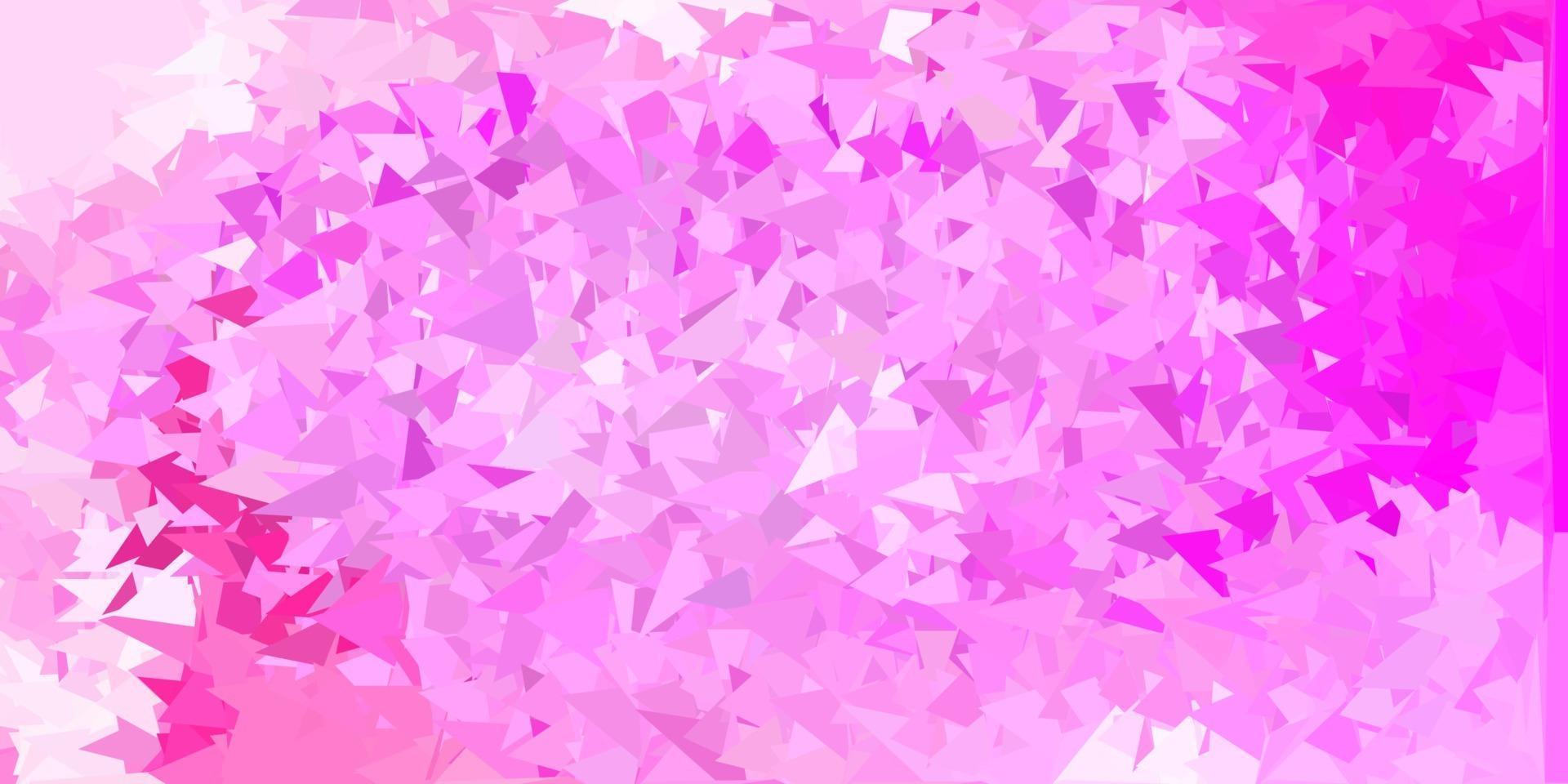 Light pink, yellow vector triangle mosaic wallpaper.