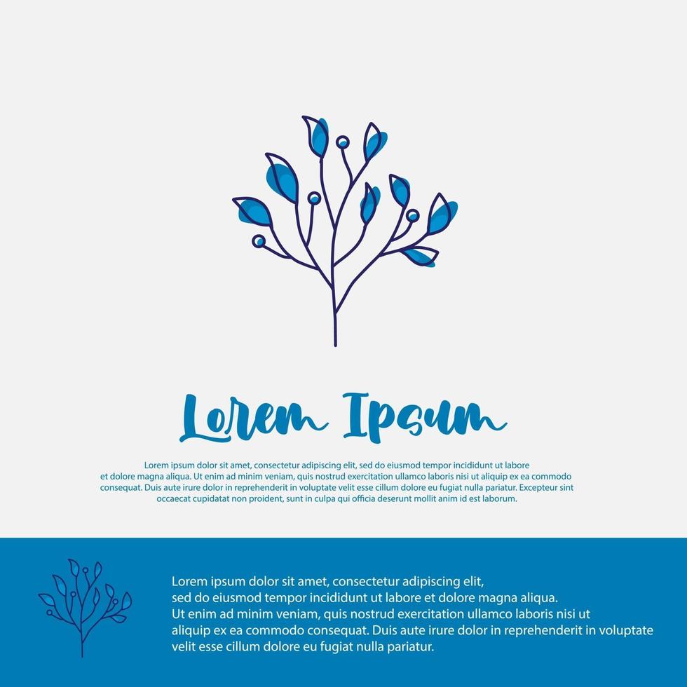 herbal tree simple illustration vector