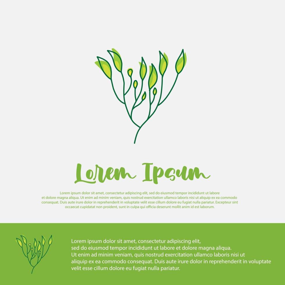 herbal tree simple illustration vector