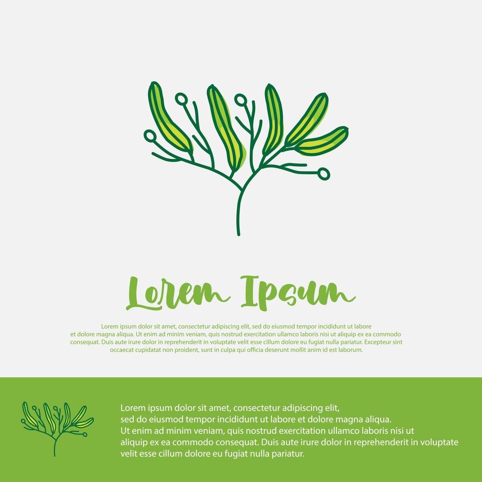 herbal tree simple illustration vector