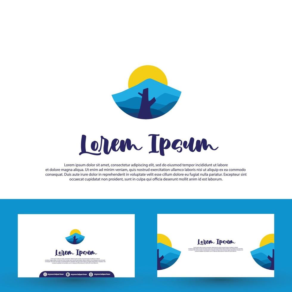 adventure logo and card identity vector