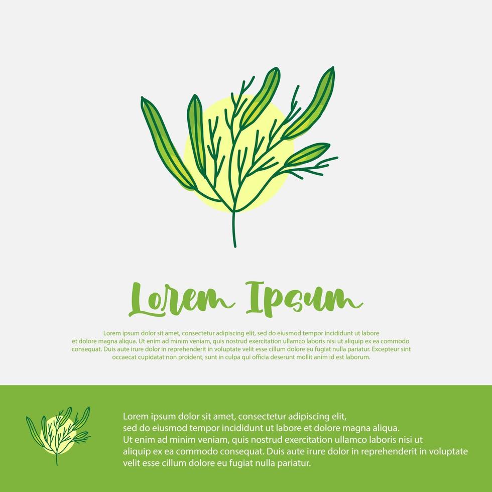 herbal tree simple illustration vector