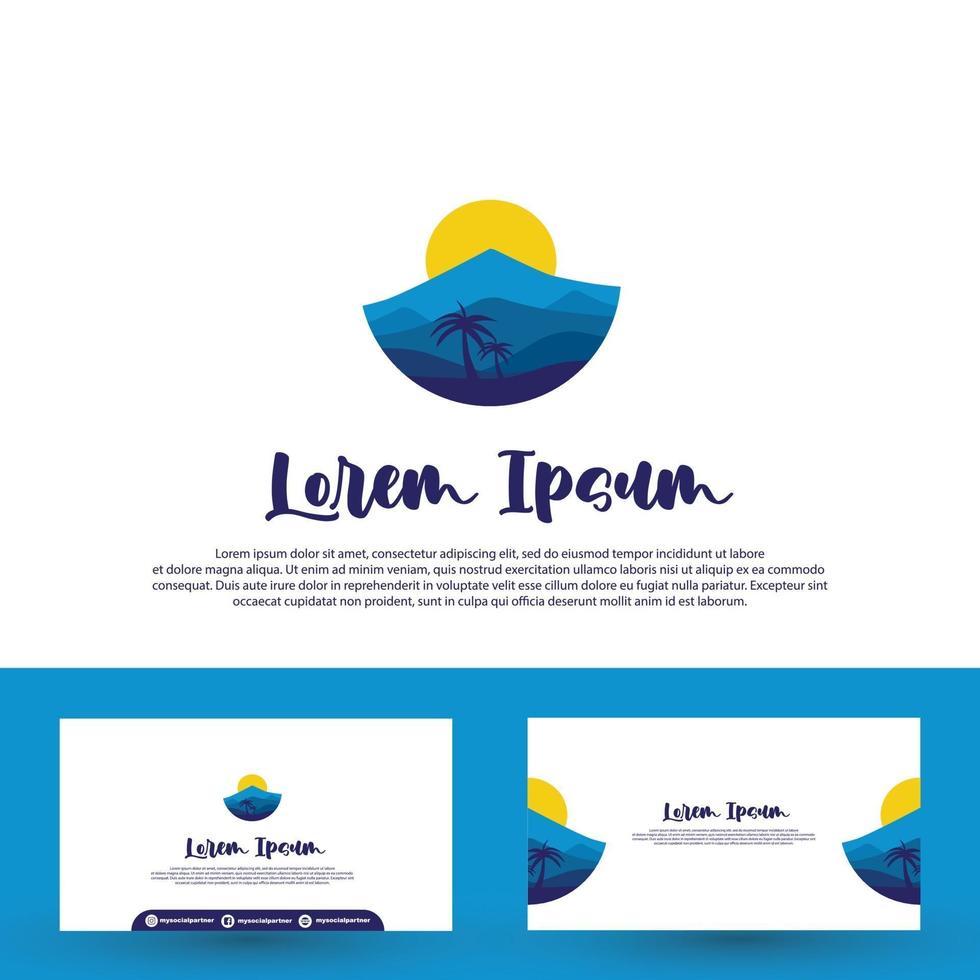 adventure logo and card identity vector