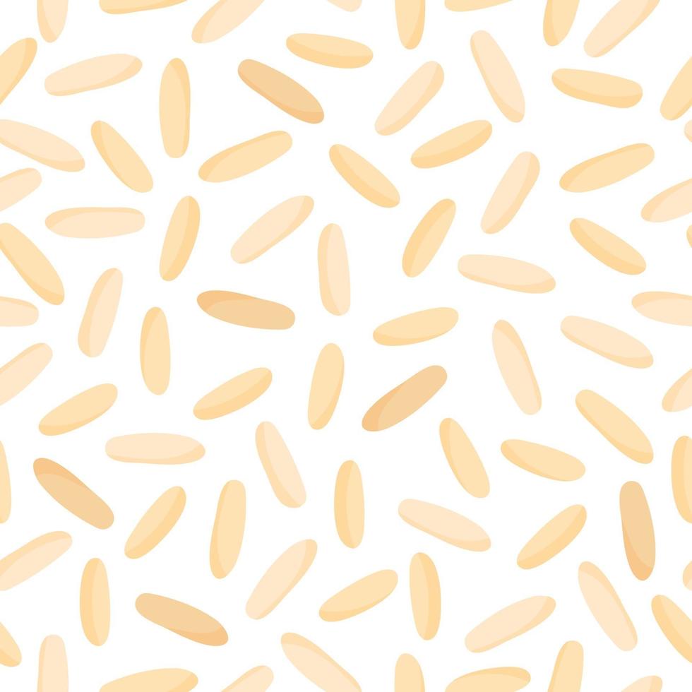 Brown rice vector cartoon seamless pattern for farmer market design
