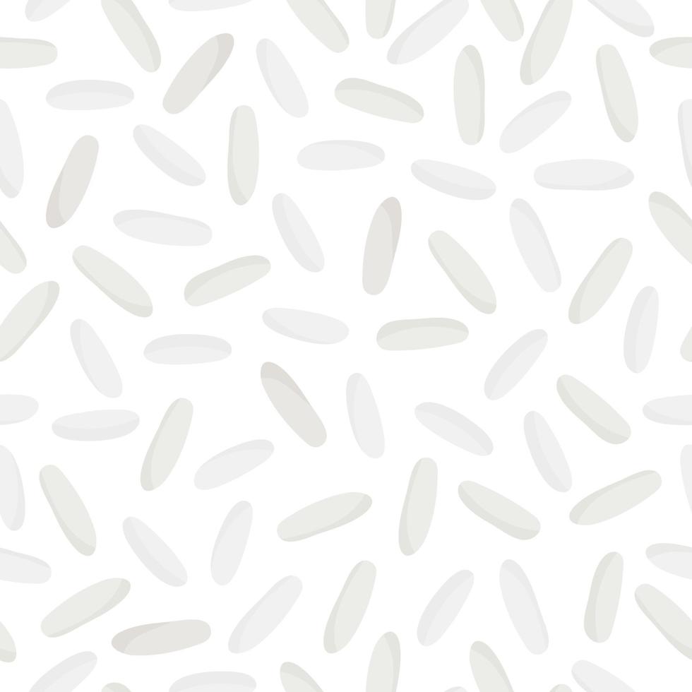 Long grain rice vector cartoon seamless pattern for farmer design