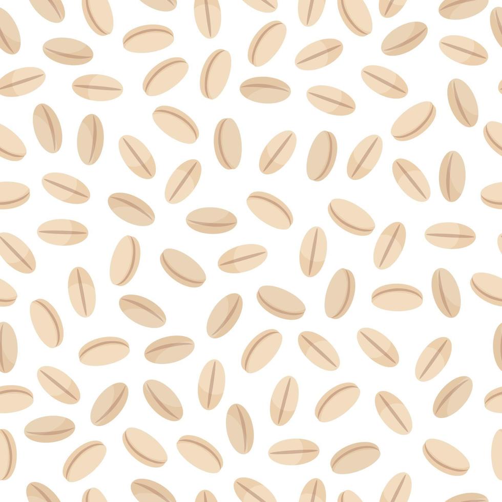 Pearl barley vector cartoon seamless pattern for farmer market design