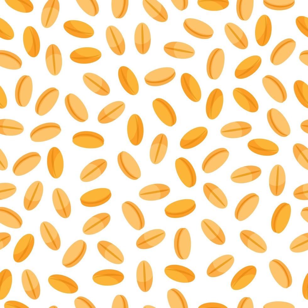 Wheat vector cartoon seamless pattern for farmer market design