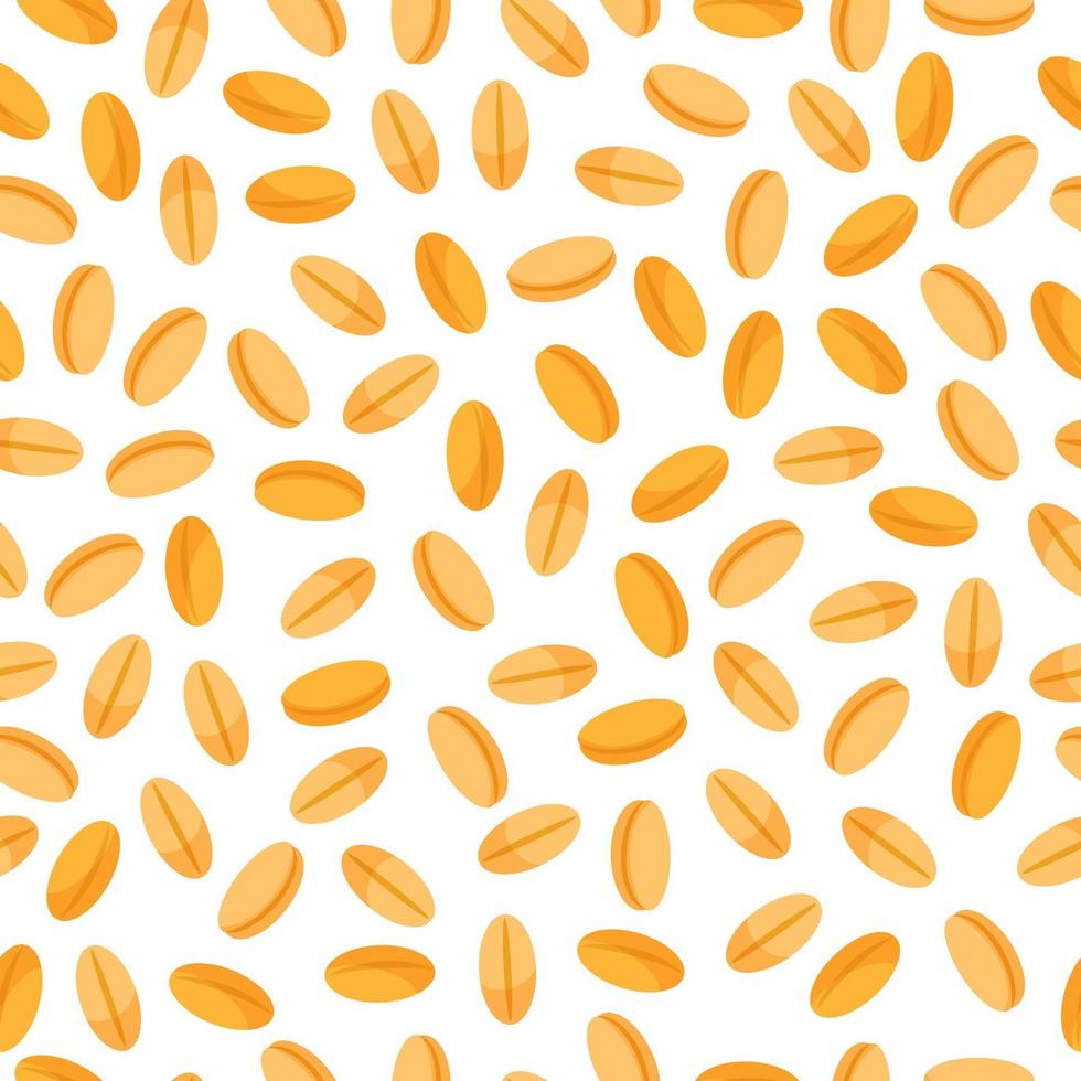 Wheat vector cartoon seamless pattern for farmer market design