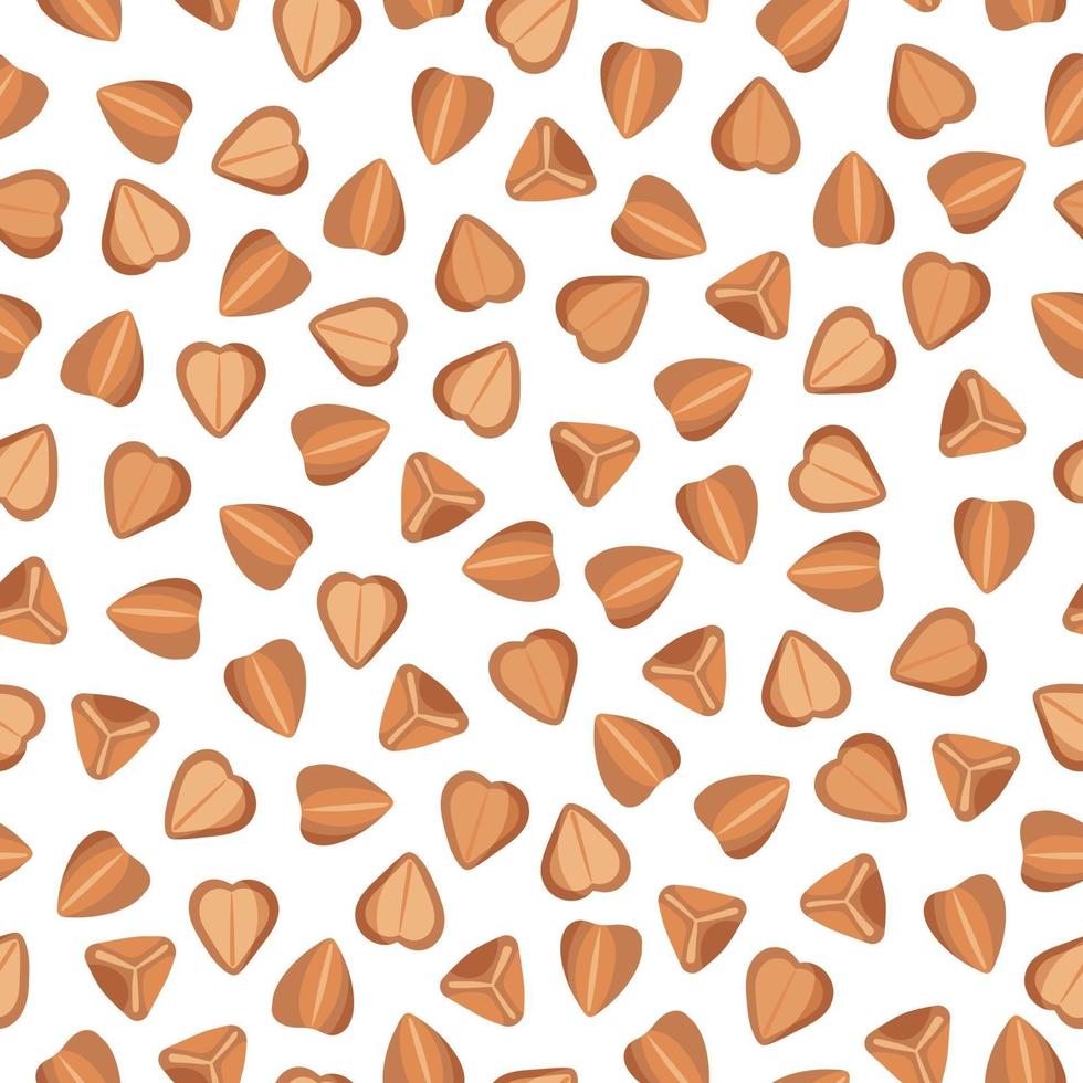 Buckwheat vector cartoon seamless pattern for farmer market design