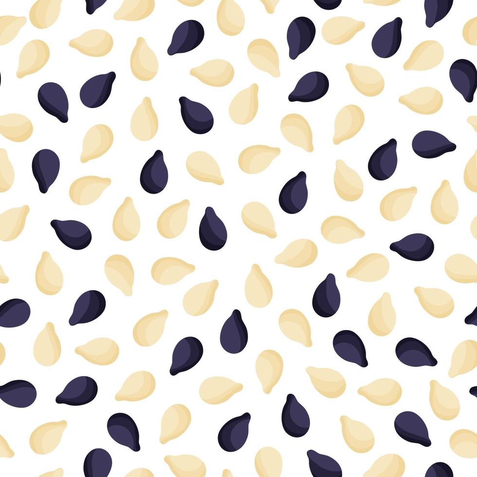 Sesame mix vector cartoon seamless pattern for farmer market design