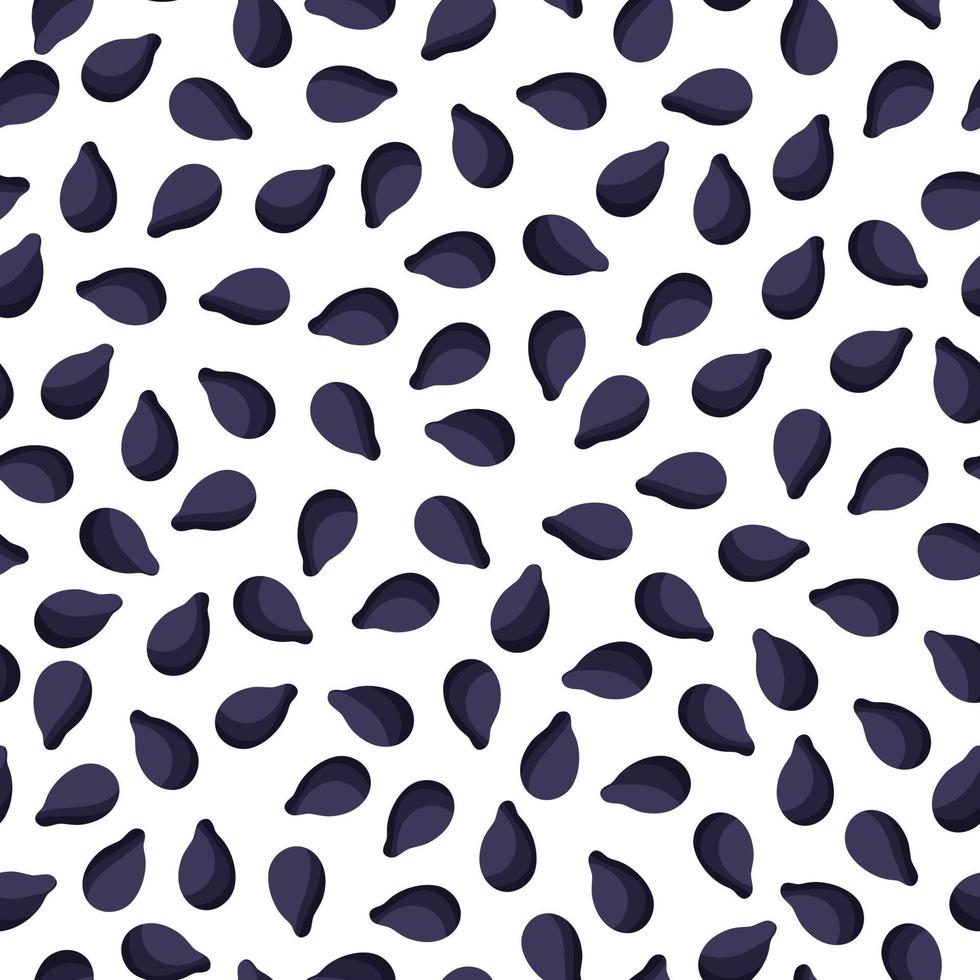 Black sesame vector cartoon seamless pattern for farmer market design