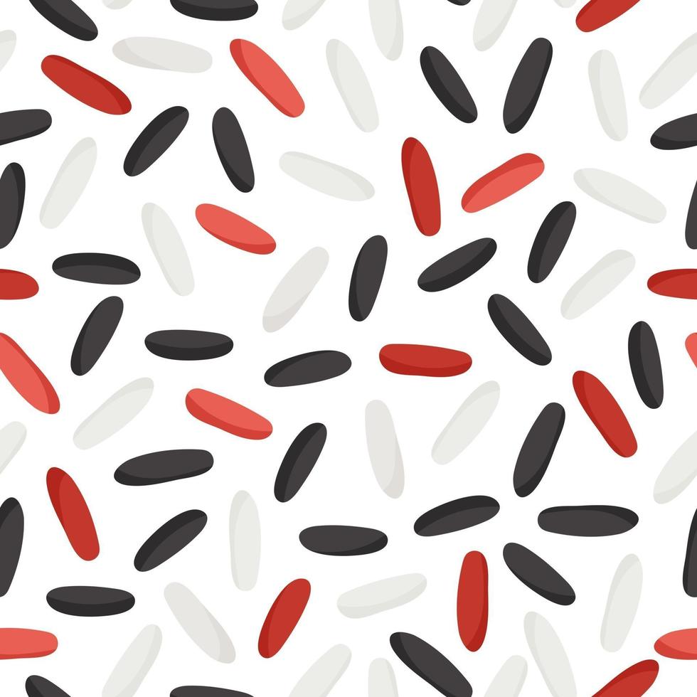 Rice mix vector cartoon seamless pattern for farmer market design